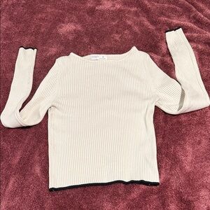 Primark Cream Sweater with Black Trim